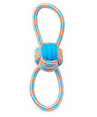 ThoozyPet Figure 8 Knot Ball Rope Dog Toy Blue / Red 11.5