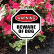 Warning - Beware of Dog Garden Sign