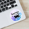 Karma is a Cat Purring on my Lap Laptop Bottle Sticker