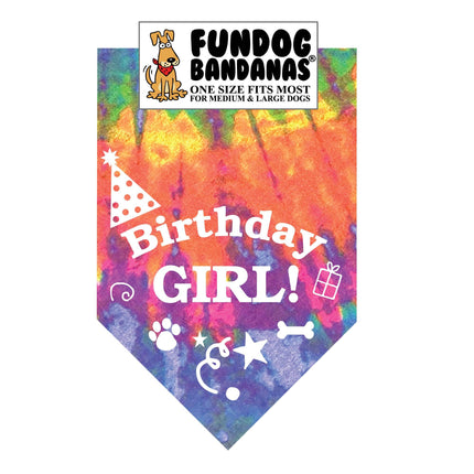 Birthday Girl Dog Bandana