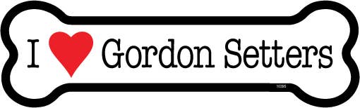 Gordon Setter I (heart) Gordon Setters Bone Shaped Magnet