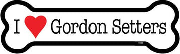 Gordon Setter I (heart) Gordon Setters Bone Shaped Magnet