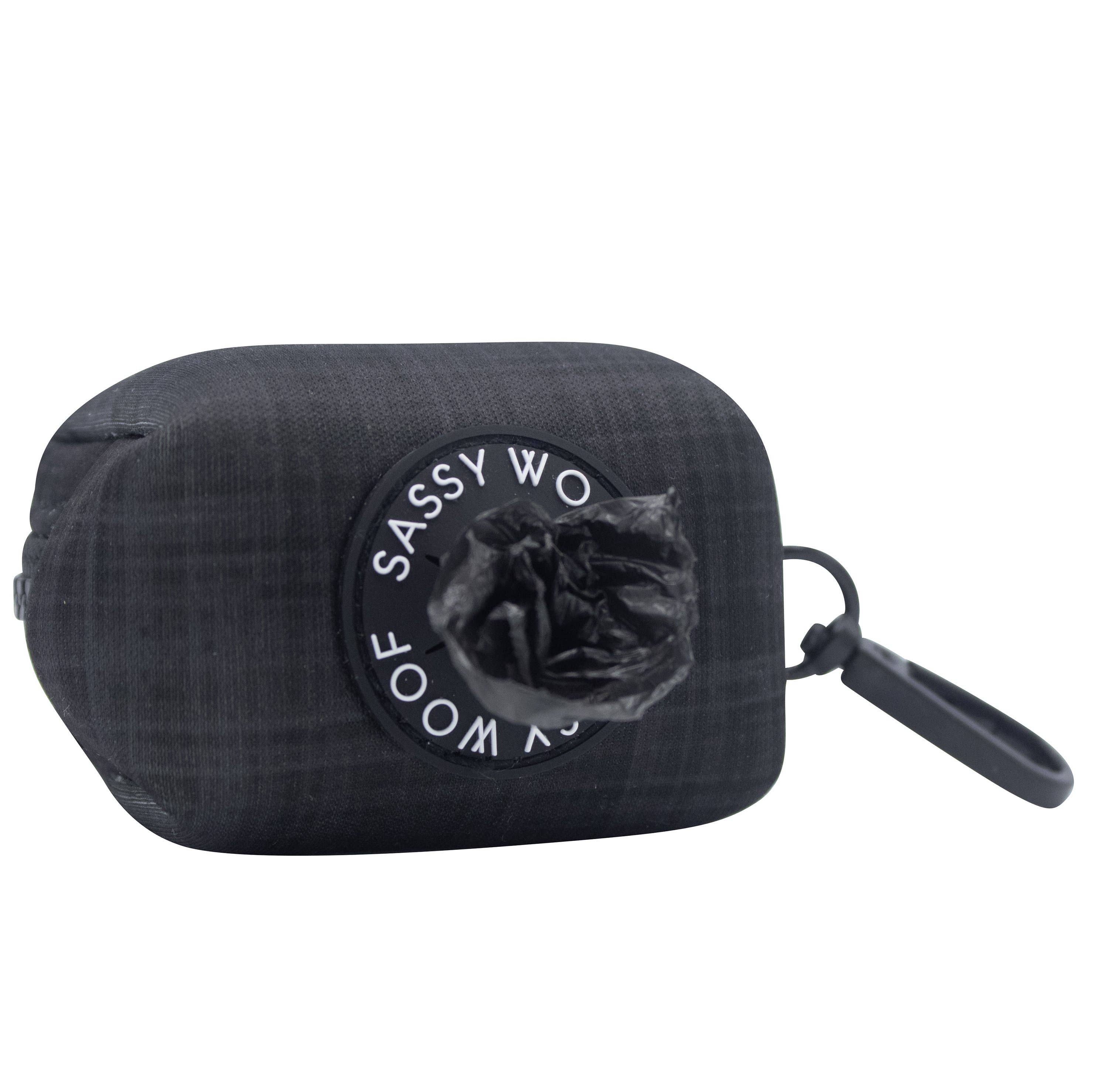 Dog Waste Bag Holder Baby Got Black With Clasp