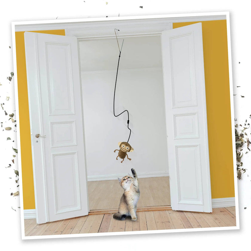 Meowijuana® Jump 'n' Jamb Funky Monkey Interactive Cat Toy