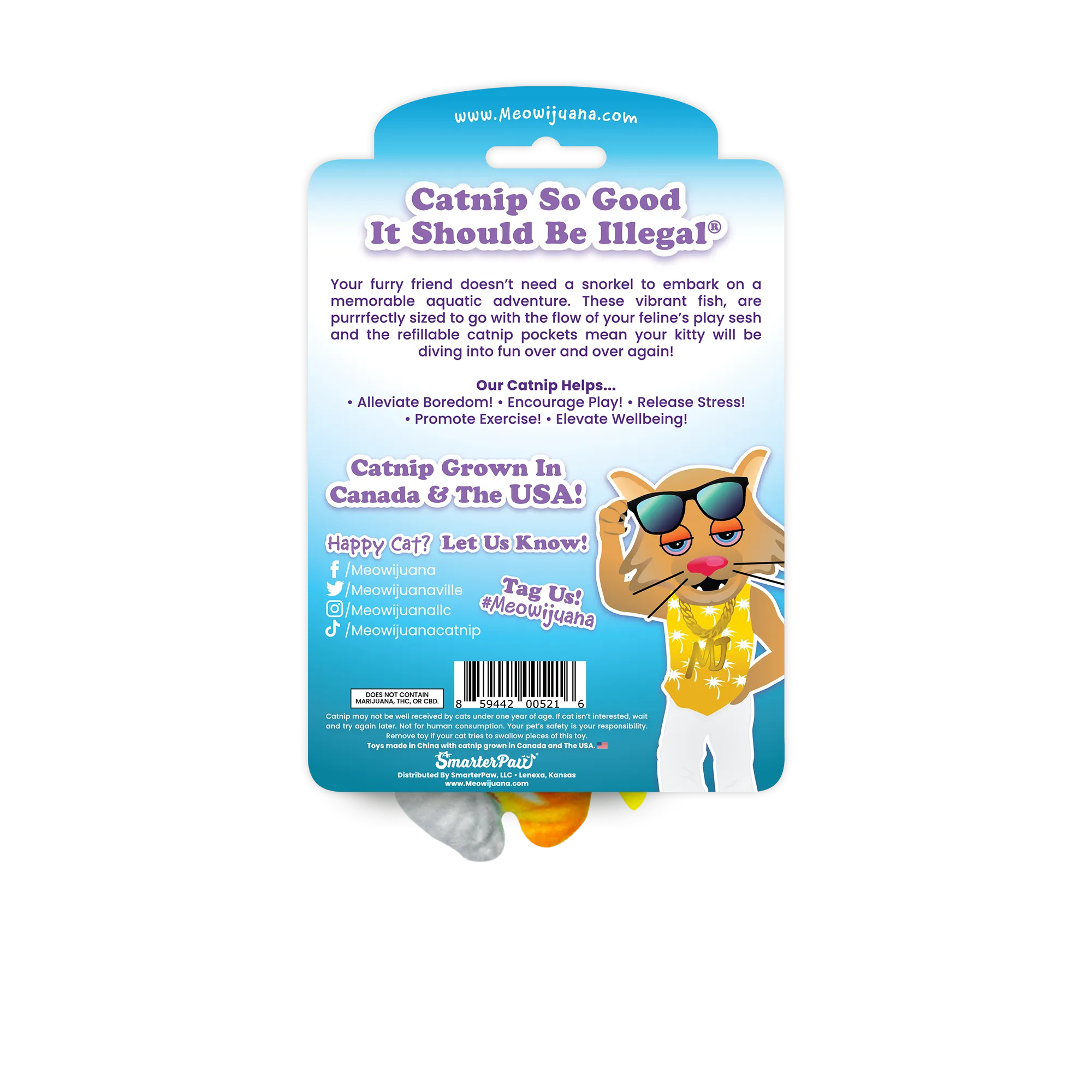 Meowijuana® Get Bubbly Tropical Fish Multipack Cat Toys