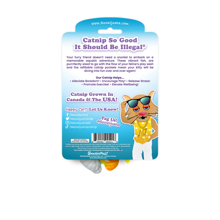Meowijuana® Get Bubbly Tropical Fish Multipack Cat Toys