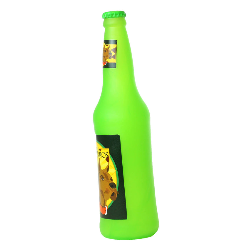 Silly Squeaker Beer Bottle Dos Perros, Squeaky Dog Toy