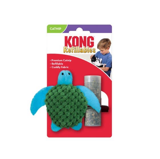 Cat Toy Turtle KONG® Refillables Turtle Catnip Plush Toy