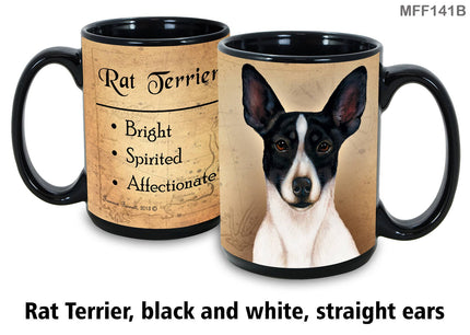 Rat Terrier Black/White Cropped Mug Coffee Cup