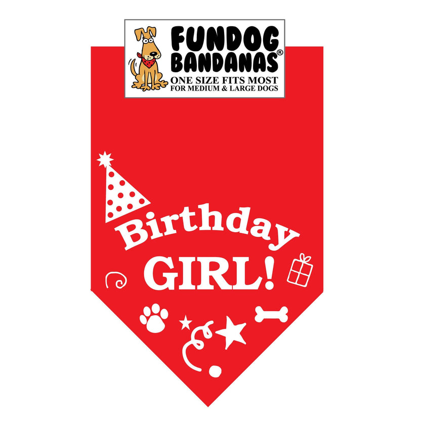 Birthday Girl Dog Bandana