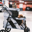 Double Decker Pet Bus, Foldable Two Dog-Cat Stroller