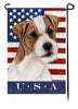 Jack Russell Brown & White True Blue Garden Flag