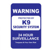 K9 Security System Mini Garden Sign