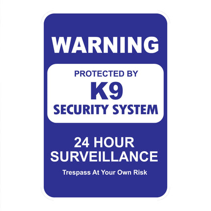 K9 Security System Mini Garden Sign