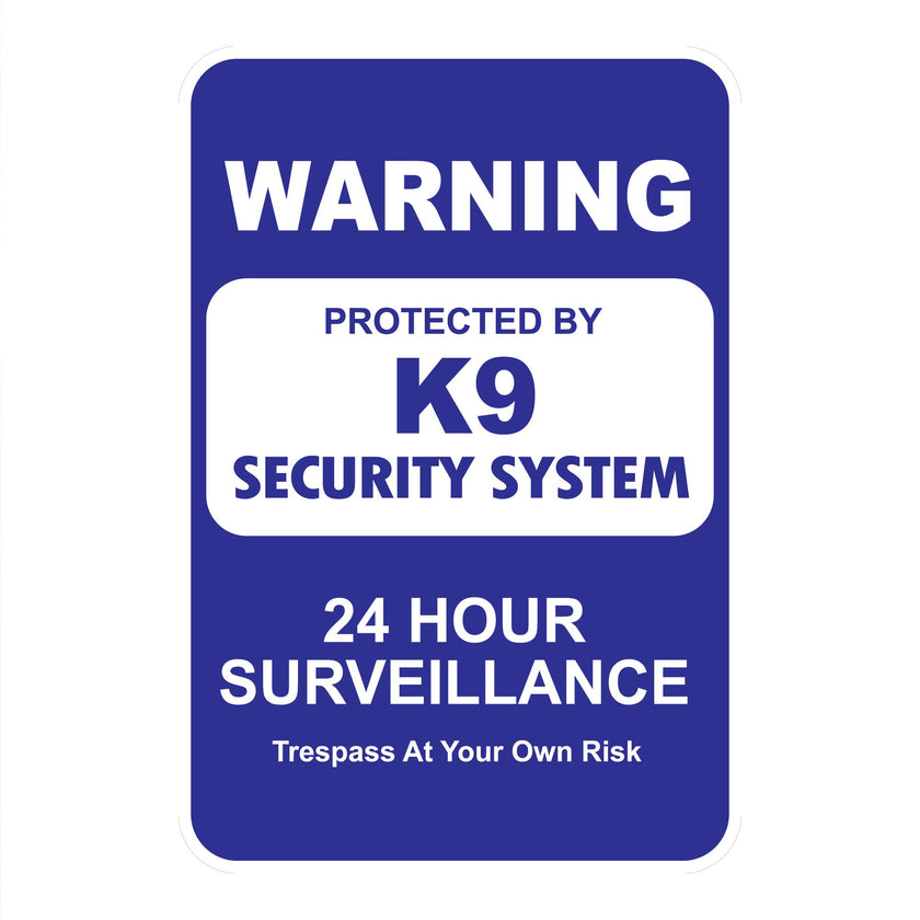 K9 Security System Mini Garden Sign