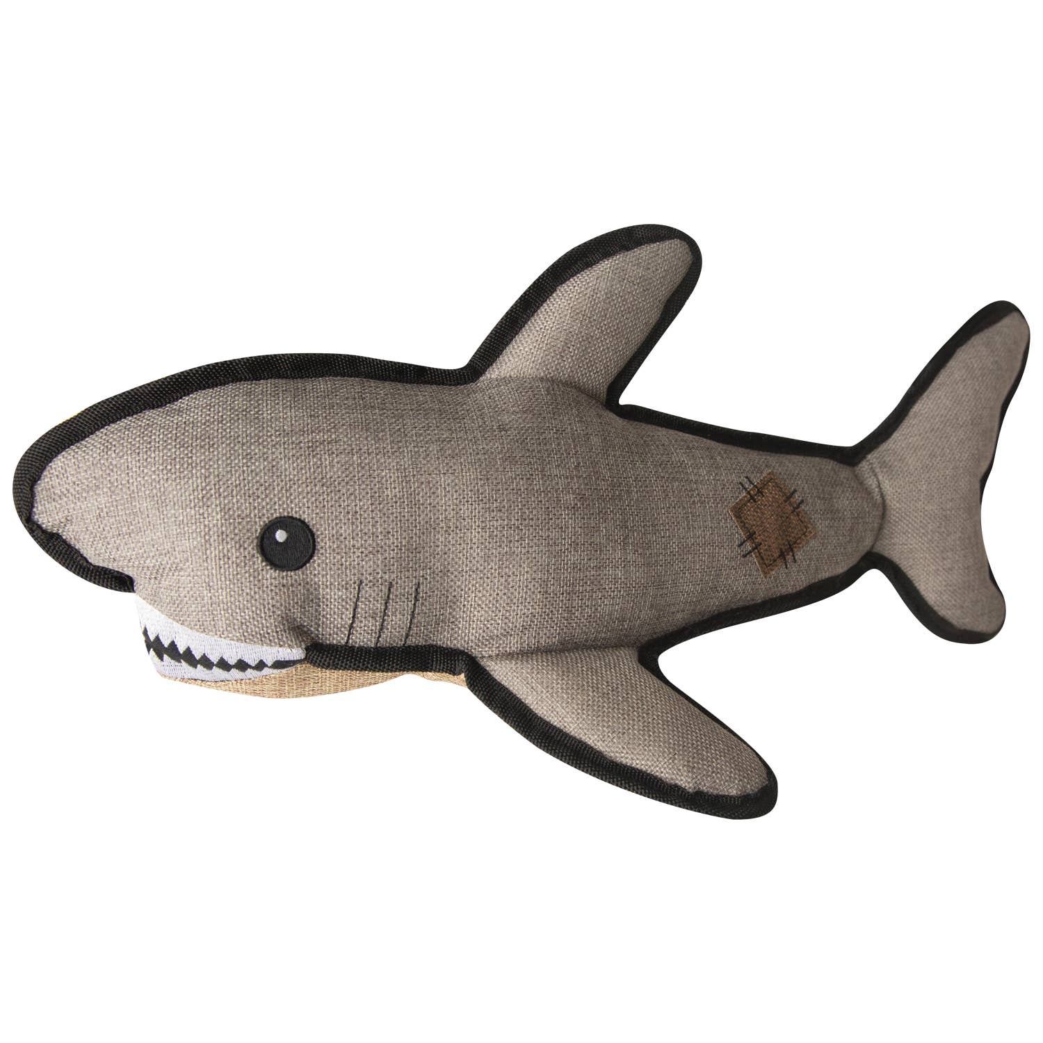 Dog Toy Shark SnugArooz Saul the Shark w/ Rubber Spikey Ball Dog Toy 19