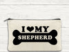 I Love My Shepherd Canvas Multi-Use Zipper Bag