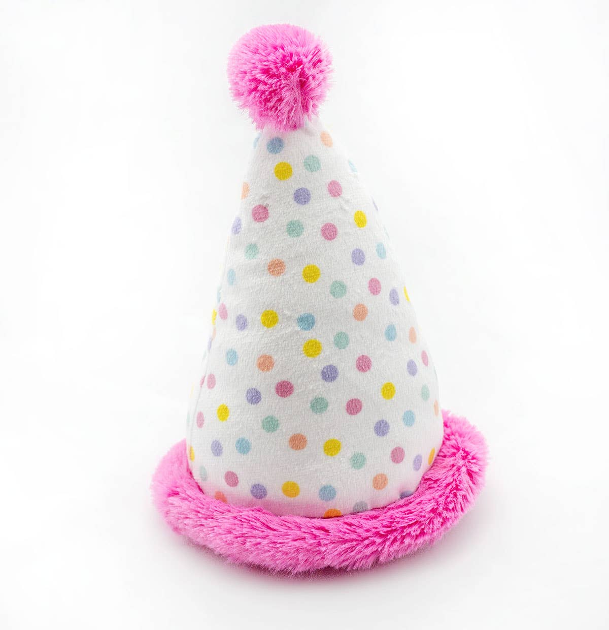 Dog Toy Birthday Hat ThoozyPet Birthday Hat Pink Plush Dog Toy 7
