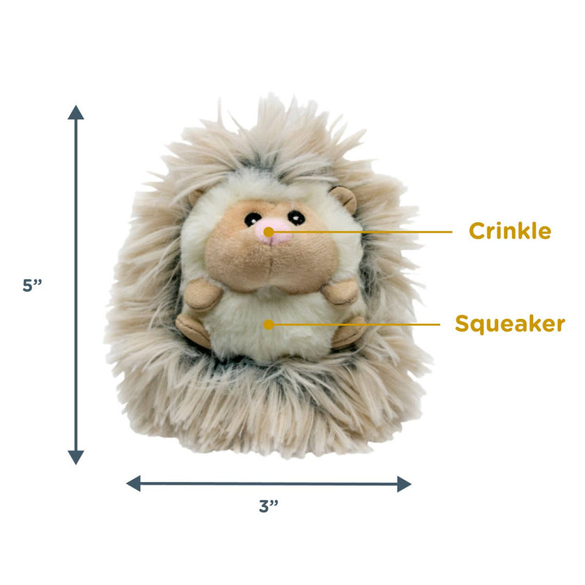 Real Feel Fluffy Baby Hedgehog with Squeaker Dog Toy - 5