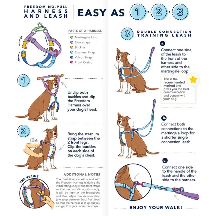 Freedom No- Pull Dog Harness- Reflective Black