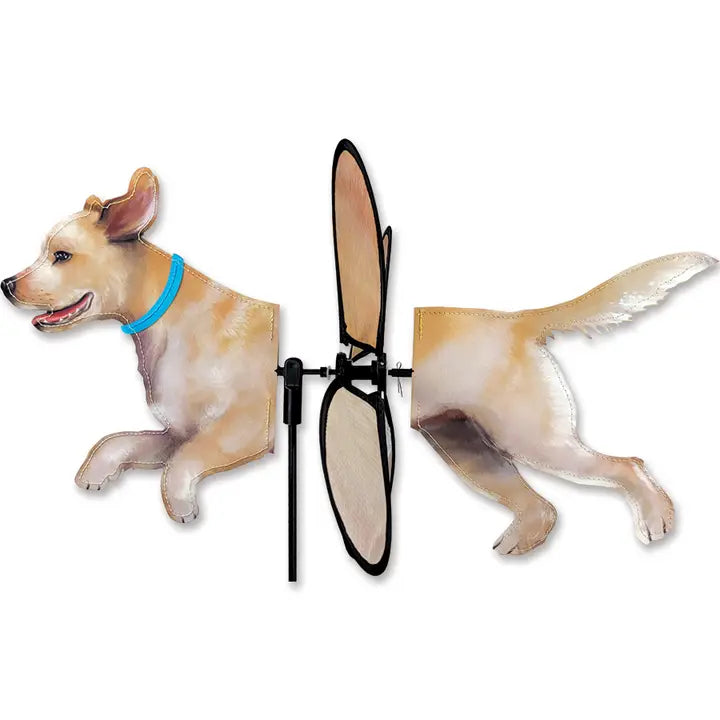 Yellow Lab Garden Yard Spinner