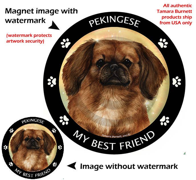 Pekingese My Best Friend Circular Magnet
