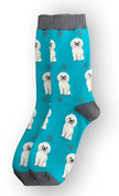 White Poodle Socks - Fun Novelty Dog Socks - Unisex