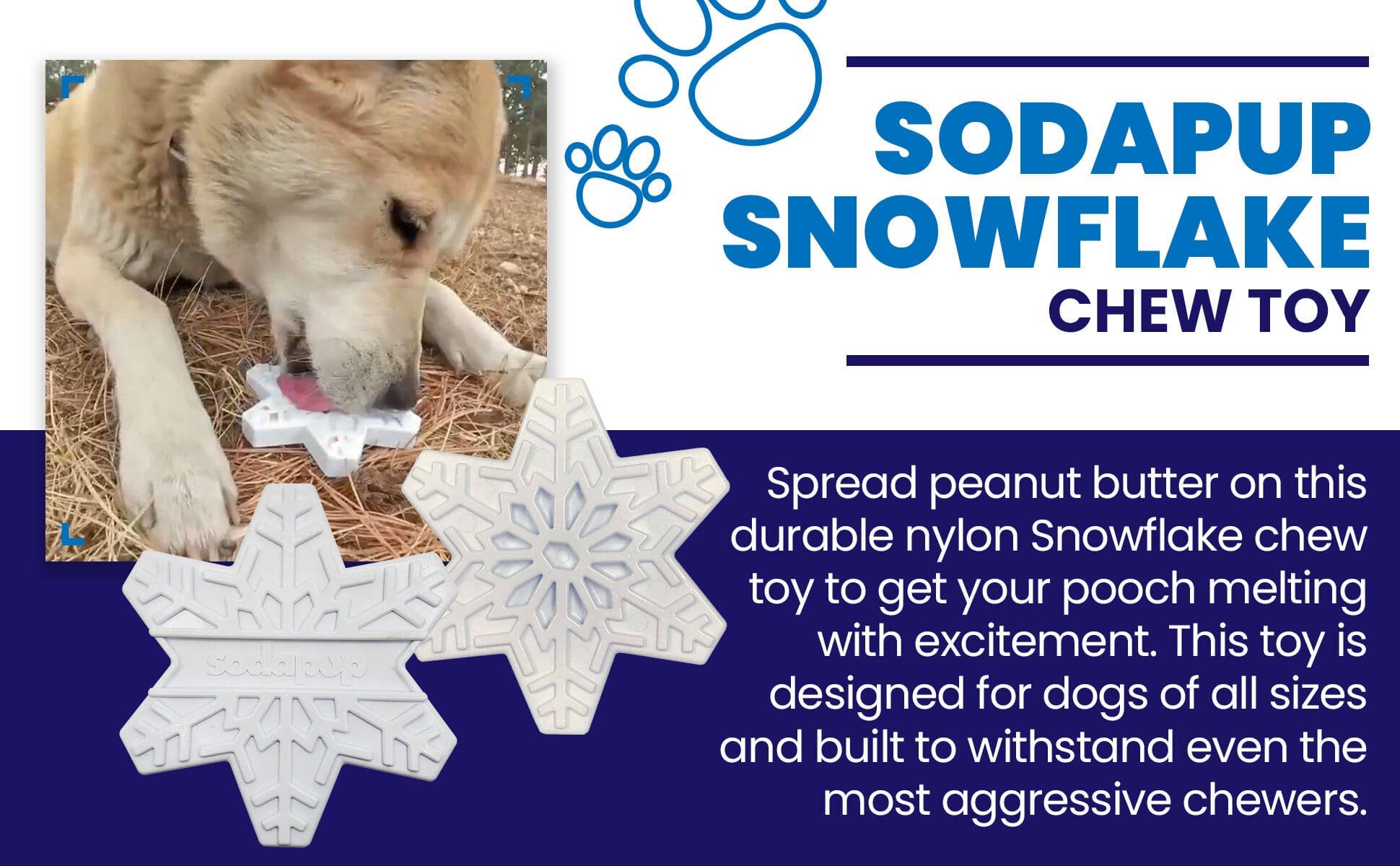 Snowflake Nylon Dog Chew Toy for Aggressive Chewers Dog Toy