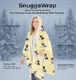Boston Terrier Snugg Wraps with Hoodie – Ultra Soft Sherpa Fleece Wrap for Pet Lovers