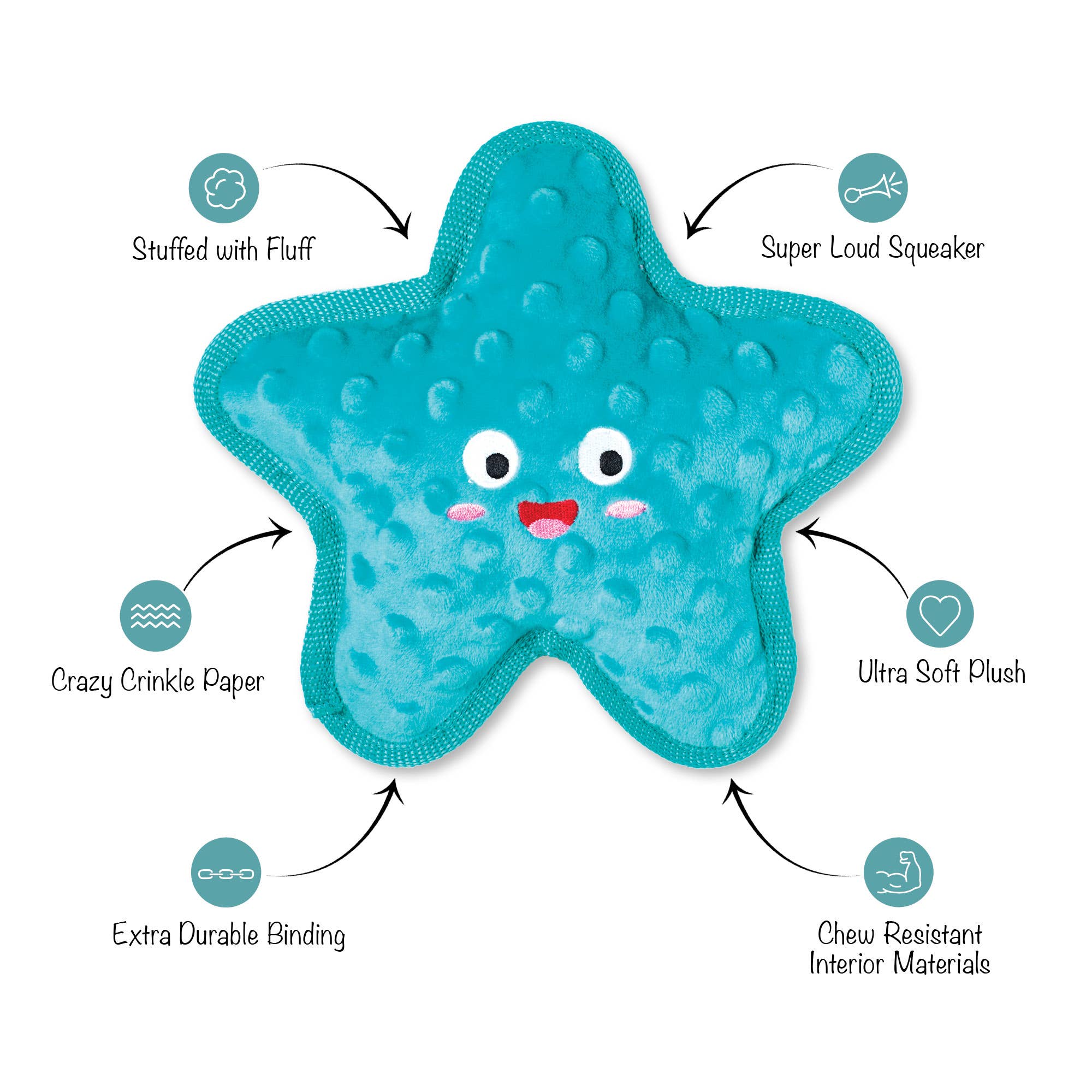 Dog Toy Star Durable I'm A Star Plush Toy
