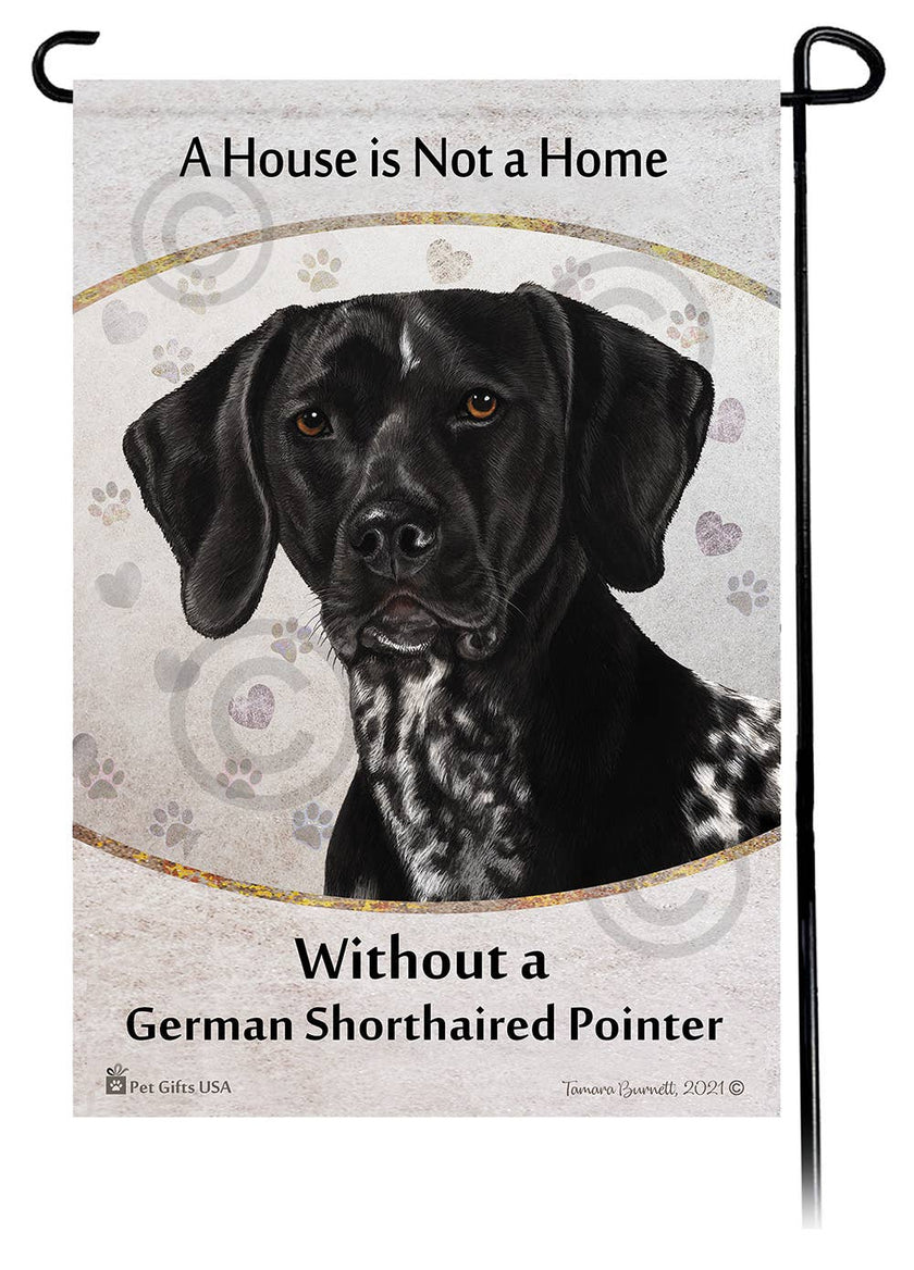 This German Shorthaired Pointer Garden Flag is a testament to the beauty of your favorite breed and the American Flag.