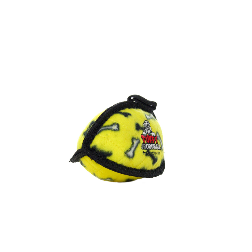 Tuffy Jr Odd Ball - Yellow Bone, Tough, Durable Dog Toy