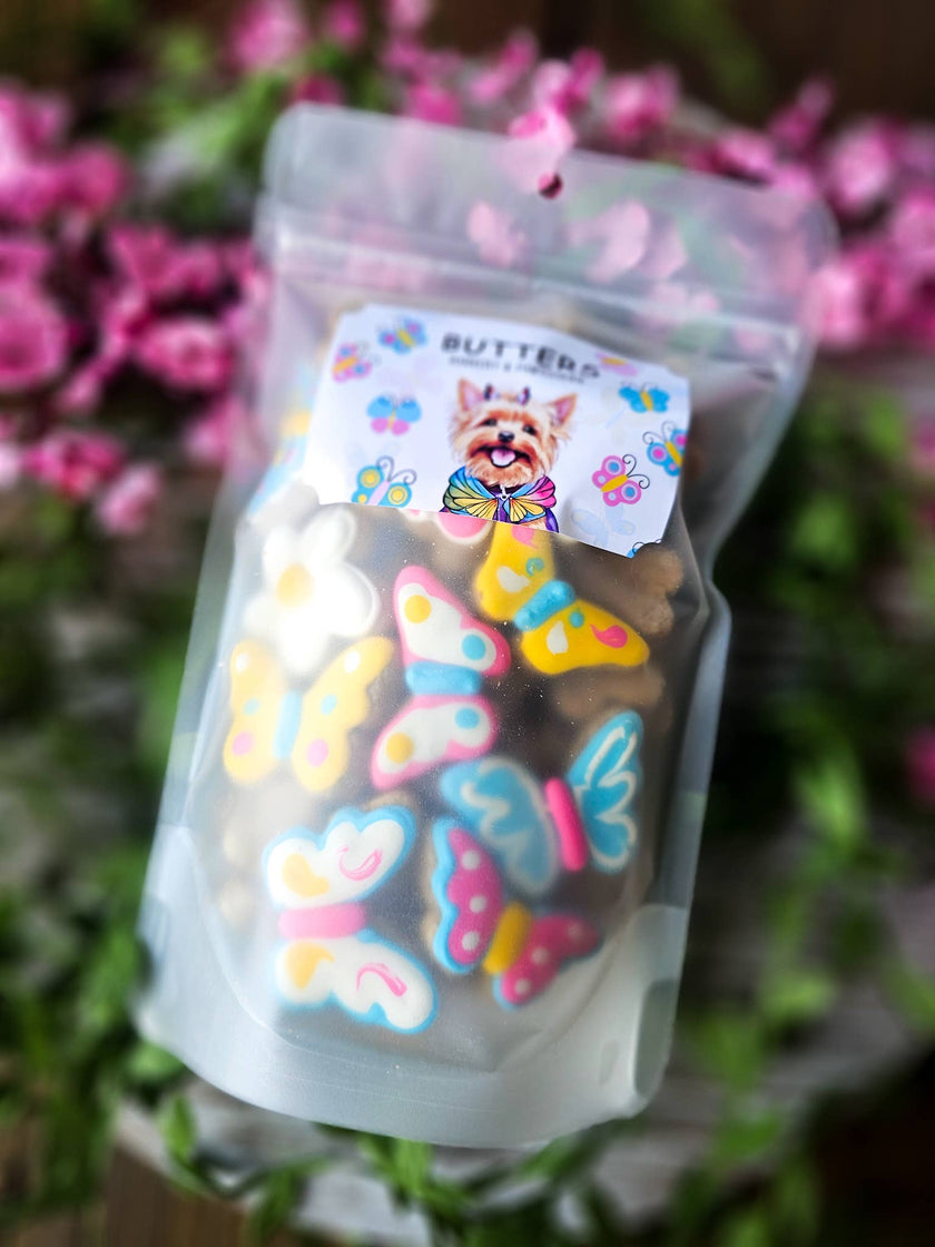 Dog Treat Cookies Butterfly Bites Gift Bag