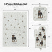 Rottweiler, oven mitt set