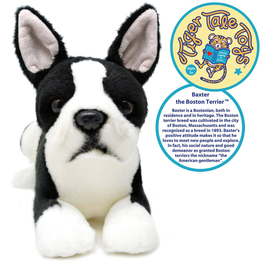 Plush Boston Terrier Baxter The Boston Terrier Stuffed Animal Plush