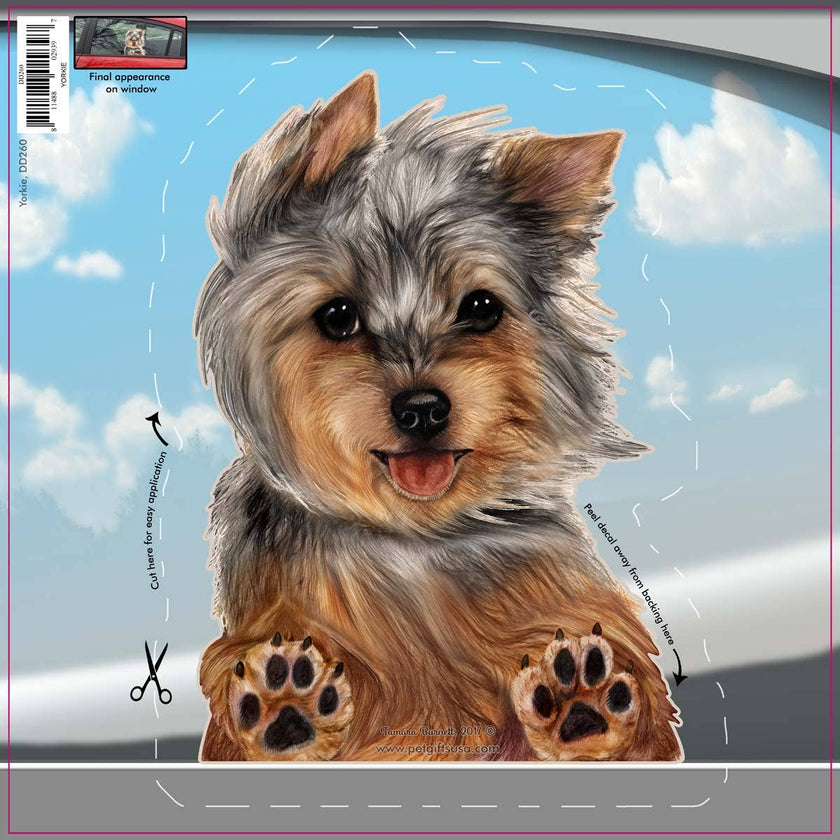 Yorkie Window Sticker Yorkie - Car Window Decal – Salty Paws