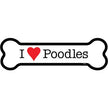 Poodle - Bone Shaped Magnet