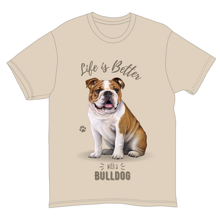 Bulldog Dog Tee Shirt Unisex