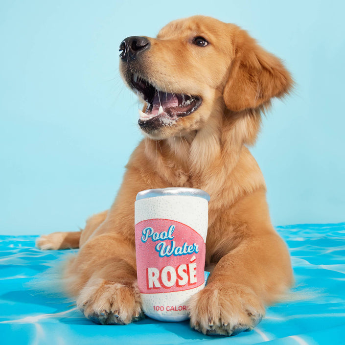 BARK Pool Water Rosé Plush Dog Toy