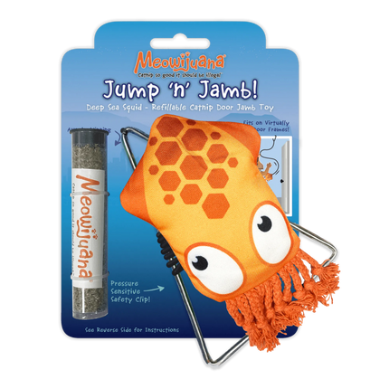 Meowijuana® Jump 'n' Jamb Deep Sea Squid Interactive Cat Toy