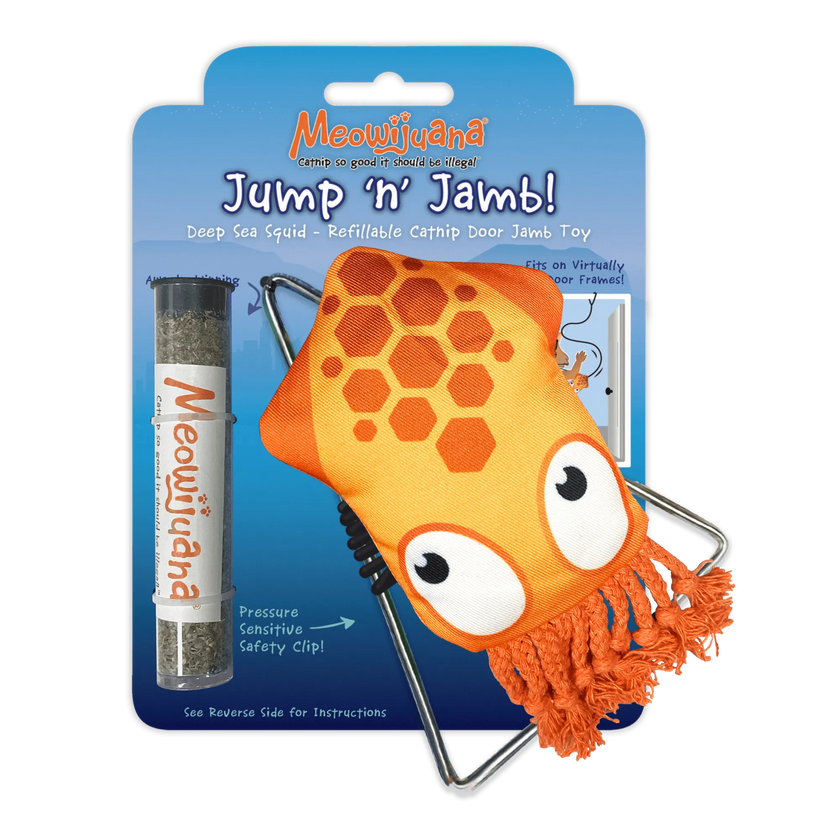 Meowijuana® Jump 'n' Jamb Deep Sea Squid Interactive Cat Toy