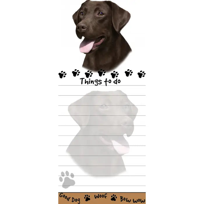 Labrador Sheets Labrador Chocolate Magnetic List Pad – Salty Paws