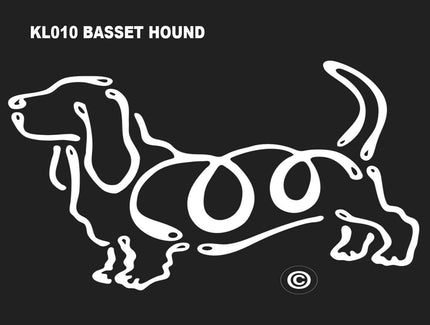 Basset Hound K-line Window Tattoo