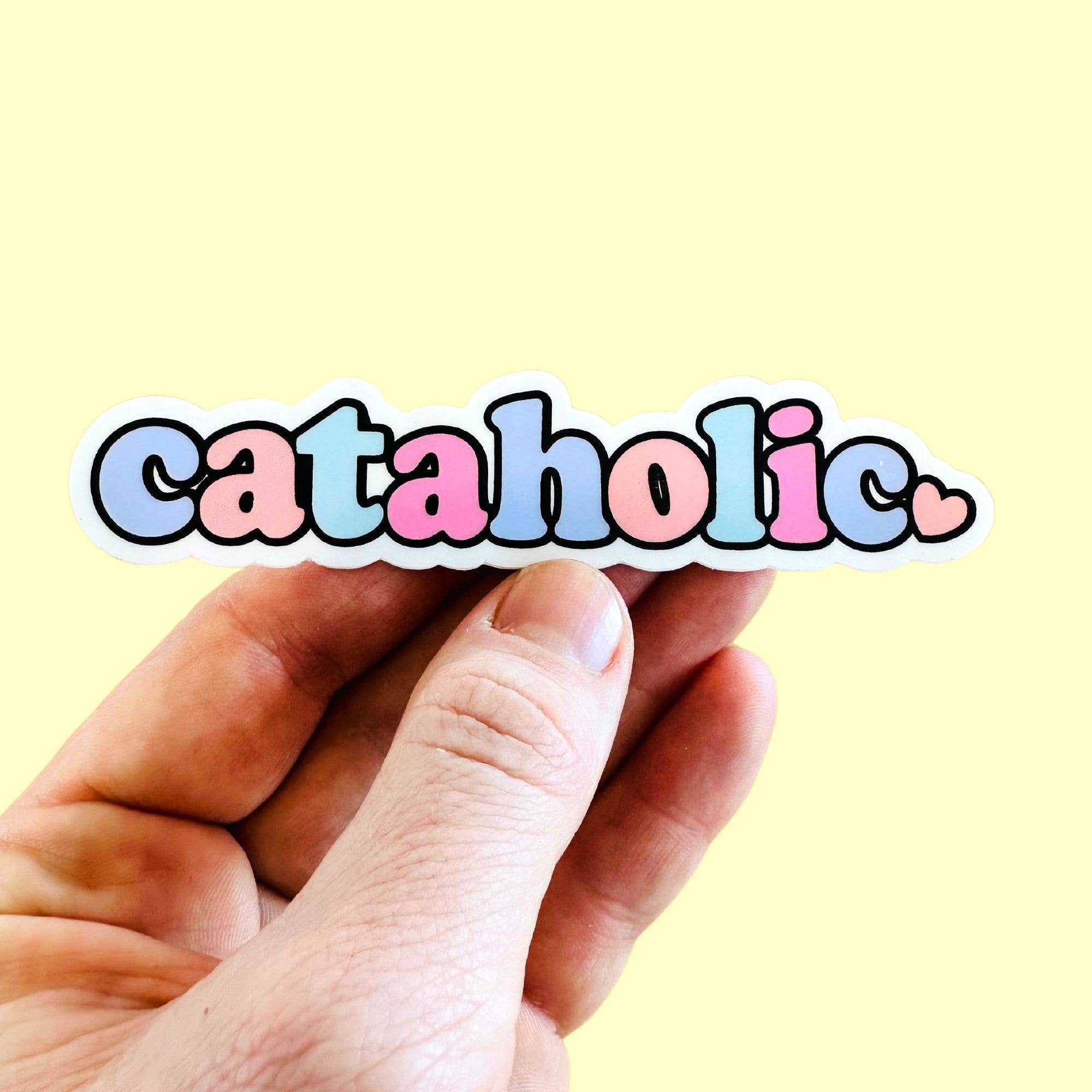 Cataholic Vinyl Sticker for Cat Moms