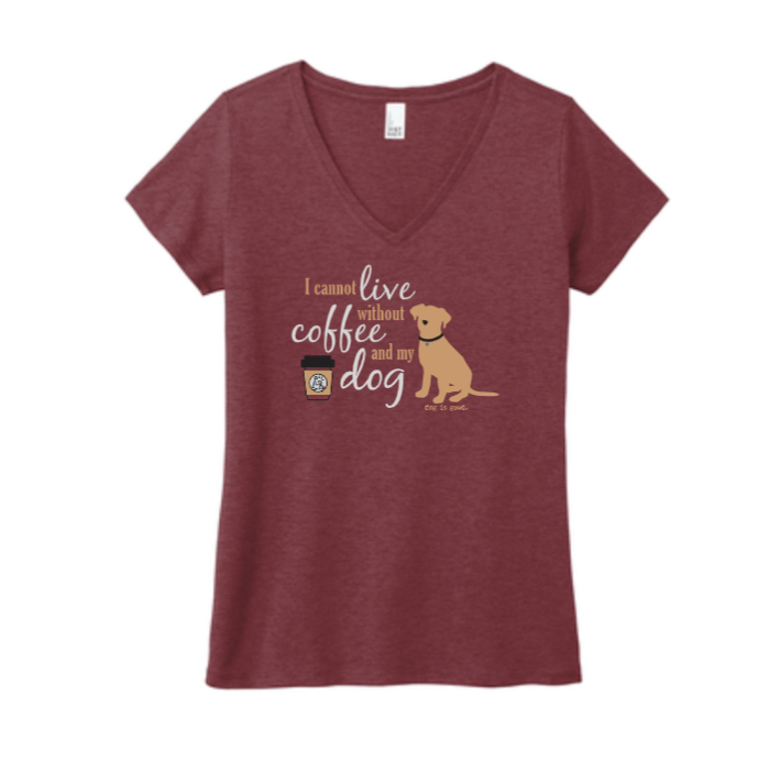 Coffee and My Dog Women's V-Neck