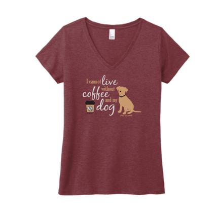 Coffee and My Dog Women's V-Neck