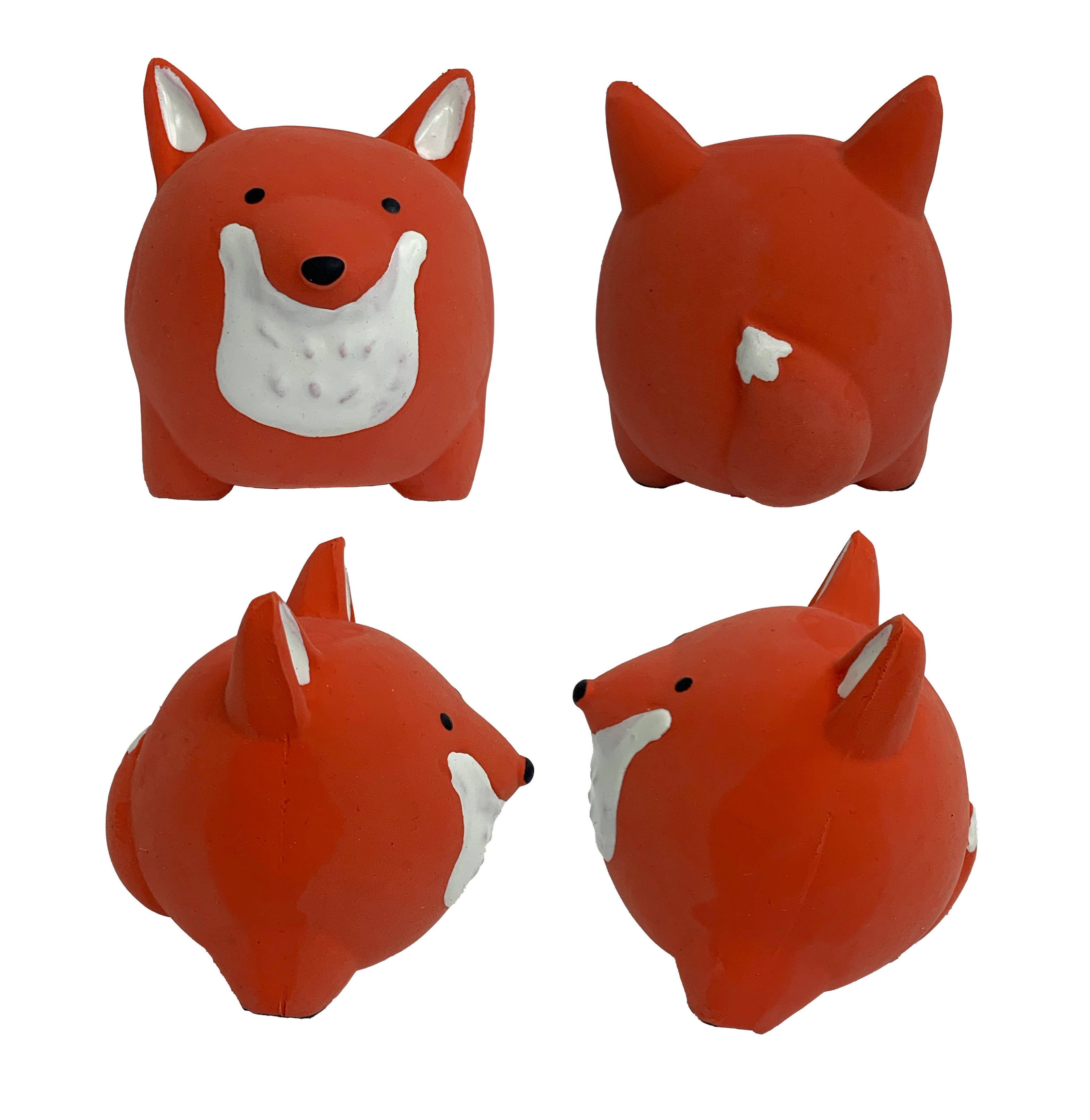 Multipet Minipet Latex Round Animals Dog Chew Toy Asst. 2.5
