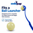 Glow in the Dark Glitter Ball 2-Pack Dog Toy Soft PUP-X Rubber Floating Fetch Ball with Treat Dispenser