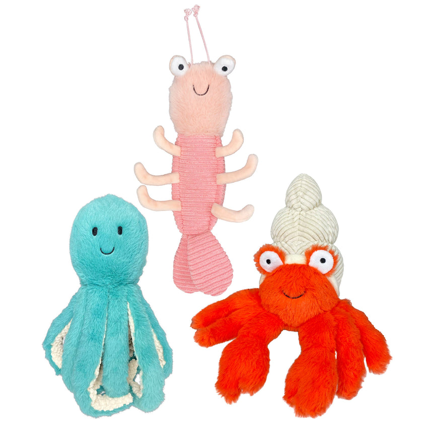 Multipet Margaritaville® Coral Reefers Dog Toy Assrt 11.5
