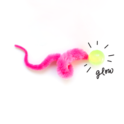 Wiggly Glow Glow in the Dark Cat Toy Bouncy Ball